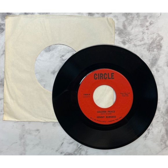 Kenny Burgess Soldier Peace / Fear 45 Country Circle 1008 VG+/NM - Picture 3 of 4